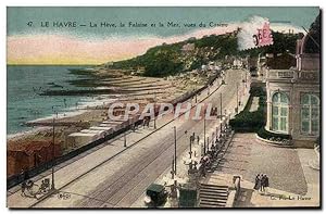 Carte Postale Ancienne Le Havre La Heve la Falaise et la Mer vues du Casino