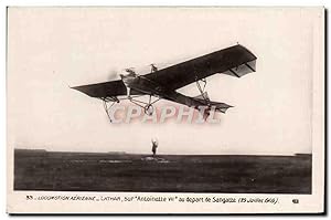 Carte Postale Ancienne Avion Aviation Latham sur Antoinette VII au depart de Sangatte 29 juillet ...