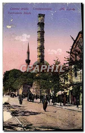 Carte Postale Ancienne Constantinople Colonne brulee