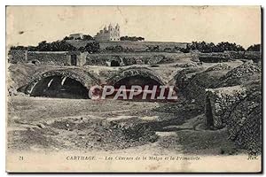 Carte Postale Ancienne Carthage Les Citernes de la Malga et la Primatiale