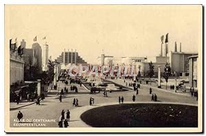 Carte Postale Ancienne Allée du centenaire Exposition Brucelles 1935
