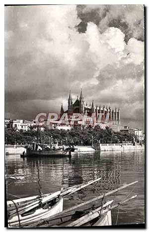 Carte Postale Moderne Mallorca Palma La catedral desde Es Mollet Bateaux