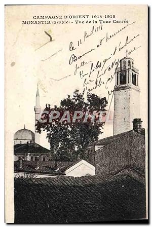 Carte Postale Ancienne Campagne D'Orient Monastir vue De La Tour Carree