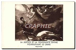 Seller image for Carte Postale Ancienne La Justice Et La Vengeance Divine Poursuivant Le Crime Prud'hon for sale by CPAPHIL