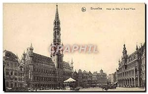 Carte Postale Ancienne Bruxelles Hôtel De Ville Et Grand Place