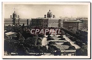Bild des Verkufers fr Carte Postale Ancienne Wien Volksgarten Und Museen zum Verkauf von CPAPHIL