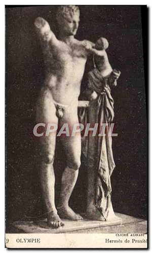 Bild des Verkufers fr Carte Postale Ancienne Olympie Hermes de Praxitele zum Verkauf von CPAPHIL