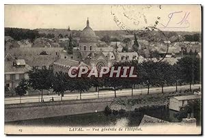 Carte Postale Ancienne Laval vue générale de L'Hopital