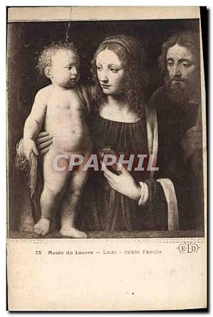 Image du vendeur pour Carte Postale Ancienne Musee Du Louvre Luini Sainte Famille mis en vente par CPAPHIL