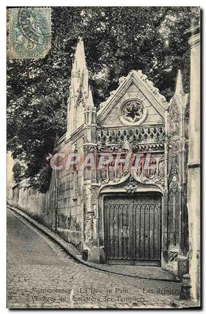 Carte Postale Ancienne Montmorceny La rue au pain Les derniers vestiges du Monastere des Templiers