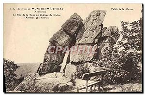 Carte Postale Ancienne Environs de Montherme Thilay Le Roc De la Tour ou château du diable