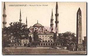 Carte Postale Ancienne Constantinople Mosque Sulten Ahmed Turquie