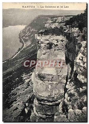 Carte Postale Ancienne Nantua La Colonne et le Lac