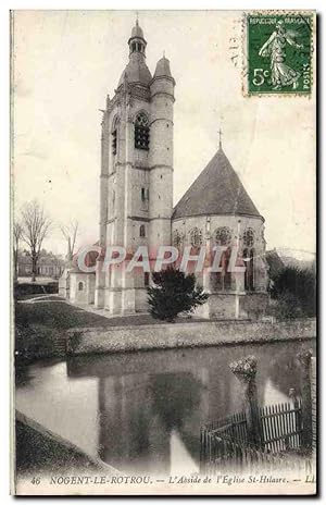 Carte Postale Ancienne Nogent Le Rotrou L'Abside de L'Eglise St Hilaire