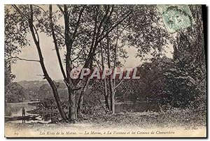 Carte Postale Ancienne Les rives de la Marne a la Varenne et les coteaux de Chenneviere
