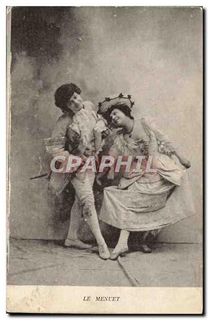 Bild des Verkufers fr Carte Postale Ancienne Fantaisie Danse Femme le menuet zum Verkauf von CPAPHIL