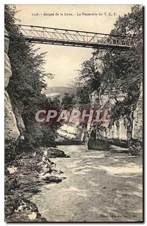 Carte Postale Ancienne Gorges De La Loue La Passerelle Du TCF