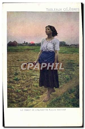 Seller image for Carte Postale Ancienne Le Chant De L'Alouette Jules Breton for sale by CPAPHIL