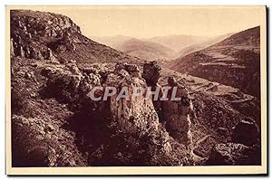 Carte Postale Ancienne Gorges Du Tarn de Sainte Enimie a Meyrueis Le canon de la Jonte et le mass...