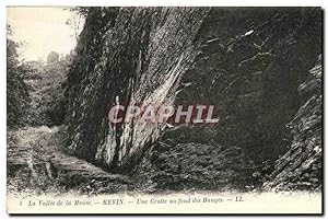 Carte Postale Ancienne Revin Une Grotte au Fond Des Bauges