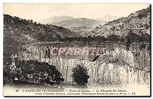 Image du vendeur pour Carte Postale Ancienne L'Ardeche Pittoresque Route de Jaujeac La Chaussee des Geants Laves d'anciens volcans mis en vente par CPAPHIL