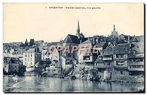 Carte Postale Ancienne Argenton Vieilles galeries Rive gauche