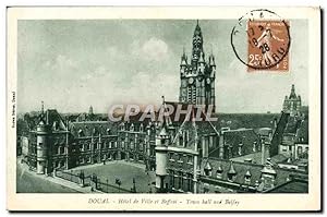 Carte Postale Ancienne Doual Hôtel De Ville Et Beffroi