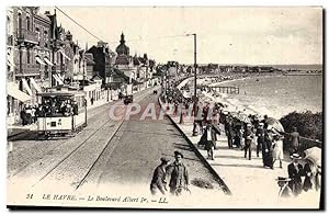 Carte Postale Ancienne Le Havre Le Boulevard Albert 1er Tramway