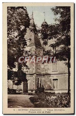 Carte Postale Ancienne Ruffec Villa Duportal Façade Sur Le Parc