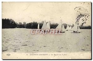 Carte Postale Ancienne Enghien Les Bains Les Regates De Voiliers Bateaux