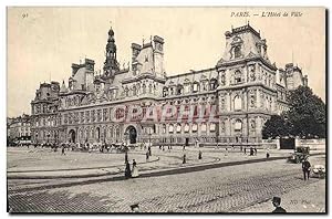 Carte Postale Ancienne Paris L'Hôtel De Ville