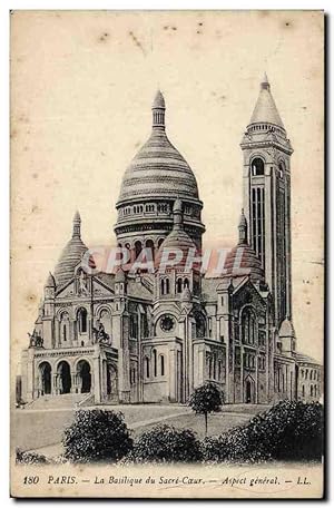 Bild des Verkufers fr Carte Postale Ancienne Paris La Basilique Du Sacre Coeur Aspect gnral zum Verkauf von CPAPHIL