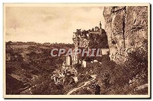 Carte Postale Ancienne Rocamadour vue générale au levant