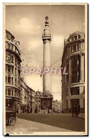 Bild des Verkufers fr Carte Postale Ancienne London The Monument zum Verkauf von CPAPHIL