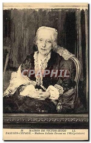 Imagen del vendedor de Carte Postale Ancienne Maison De Victor Hugo Bastien Lepage Madame Juliette Drouet en 1882 a la venta por CPAPHIL