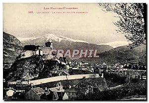 Carte Postale Ancienne Lourdes Le Front et Valler D'Argeles