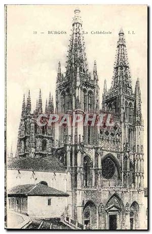 Carte Postale Ancienne Burgos La Cathédrale