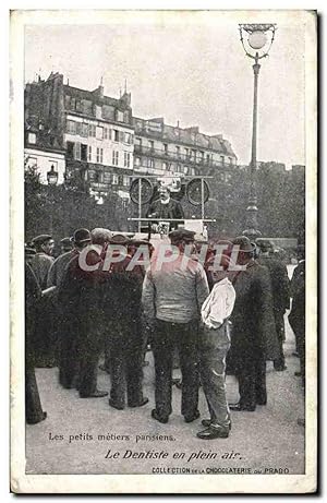 Carte Postale Ancienne Sante Dentiste Les petits metiers parisiens Le dentiste en plein air TOP