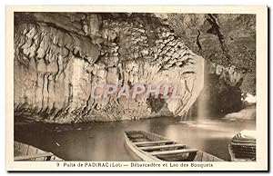 Carte Postale Ancienne Puits de Padirac Debarcadere et Lac des Bouquets