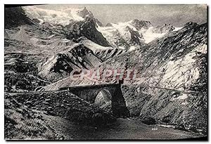 Carte Postale Ancienne Le Dauphine Pittoresque La Grave La Meije et le pont de Mortan