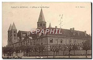Carte Postale Ancienne Paray le Monial L'Abbaye et la Basilique