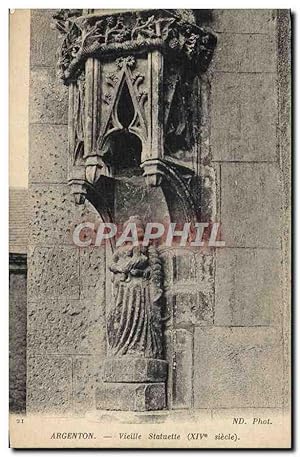 Carte Postale Ancienne Argenton Vieille Statuette