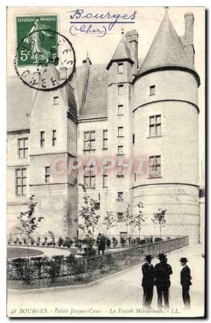Carte Postale Ancienne Bourges Palais Jarques Coeur Façade meridionale