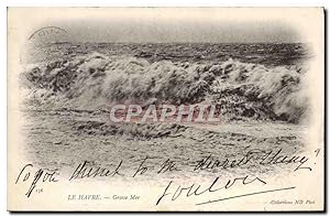 Carte Postale Ancienne Le Havre Grosse Mer