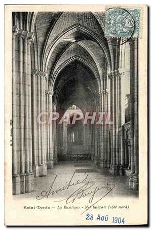 Carte Postale Ancienne Saint Denis La Basilique Nef laterale