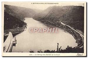 Carte Postale Ancienne Le Barrage des Fades Sur la Sioule