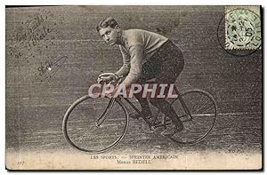 Carte Postale Ancienne Velo Cycle Cyclisme Sprinter Americain Menus Bedell