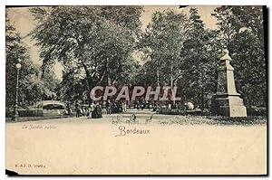 Bild des Verkufers fr Carte Postale Ancienne Bordeaux Le Jardin public zum Verkauf von CPAPHIL