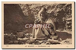 Carte Postale Ancienne Judaica Juif Scenes et types du Maroc Coordonnier Juif