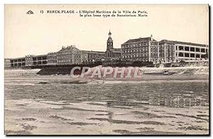 Carte Postale Ancienne Berck Plage L'Hopital Maritime de la Villa de Paris